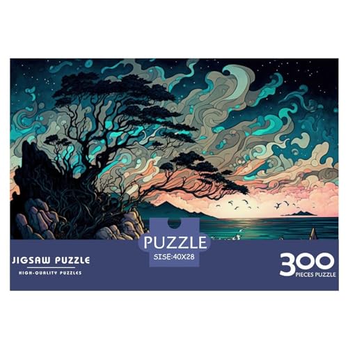 Beautiful Morning 300-teiliges Puzzle für Erwachsene, kreatives rechteckiges Holzpuzzle, Geschenk für Freunde und Familie, 300 Teile (40 x 28 cm) von ZEBWAY