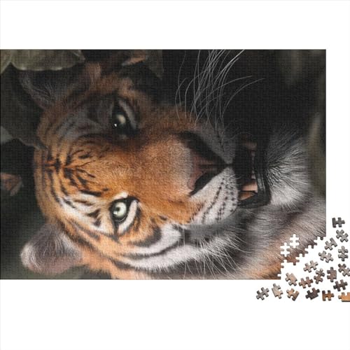 Hiding Tiger Gifts 1000-teiliges Puzzle für Erwachsene – Holzpuzzles – Entspannungspuzzlespiele – Denksport-Puzzle 1000 Teile (75 x 50 cm) von ZEBWAY