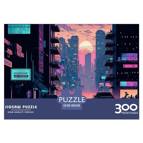 Kreative rechteckige Puzzles für Erwachsene, 300 Teile, New York City, Holzpuzzle, praktisches Spiel, Familiendekoration, 300 Teile (40 x 28 cm) von ZEBWAY