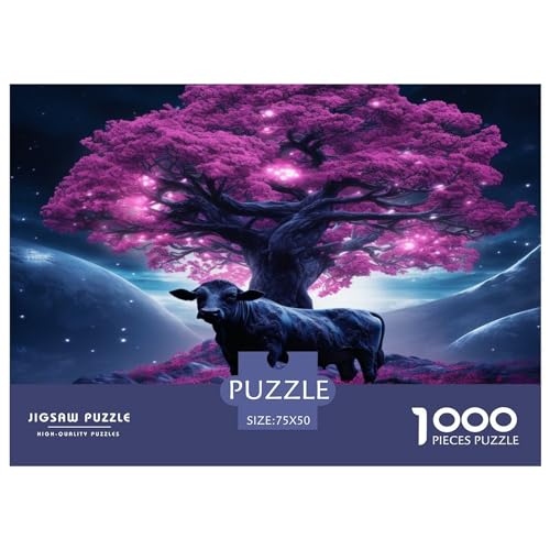 Kuhbaum-Puzzle, 1000 Teile, für Erwachsene, Puzzle für Erwachsene, 1000 Teile, Lernspiele, 1000 Teile (75 x 50 cm) von ZEBWAY