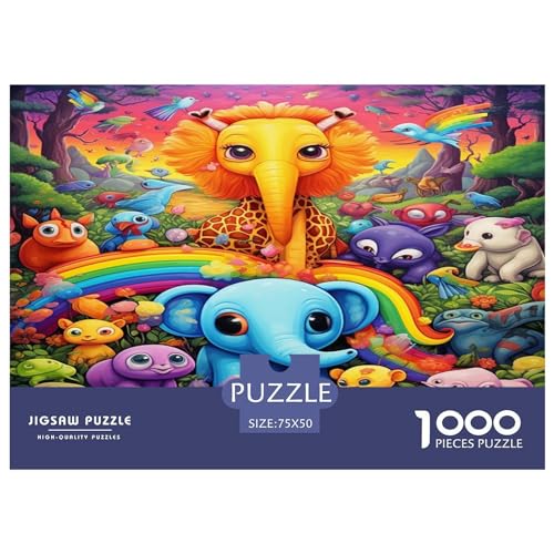 Puzzle 1000 Teile für Erwachsene Cartoon-Elefant-Puzzle 1000 Teile für Erwachsene 1000 Teile (75 x 50 cm) von ZEBWAY