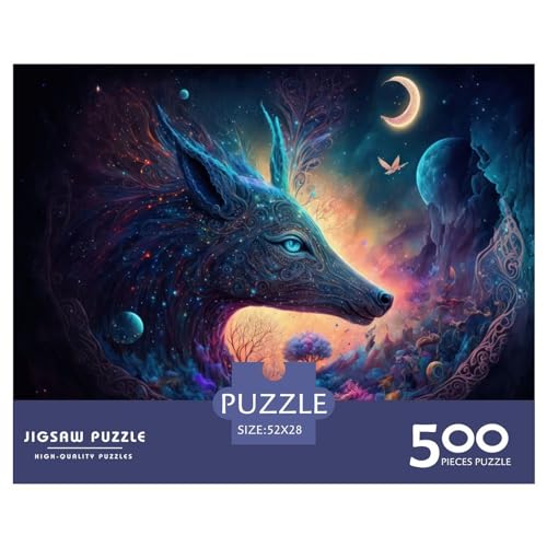 Puzzle 500 Teile für Erwachsene, Geistertiere, Puzzle für Erwachsene, 500 Teile (52 x 38 cm) von ZEBWAY