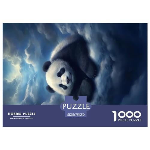 Puzzle für Erwachsene, 1000 Teile, Panda – Puzzle für Erwachsene, herausforderndes Spiel, Denksportaufgaben, 1000 Teile (75 x 50 cm) von ZEBWAY