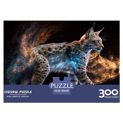 Puzzle für Erwachsene, 300 Teile, Tier-Luchs-Puzzle, kreatives rechteckiges Puzzle, Dekomprimierungsspiel, 300 Teile (40 x 28 cm) von ZEBWAY