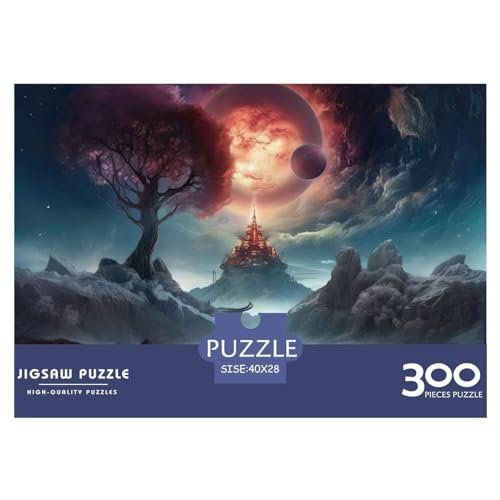 Puzzles für Erwachsene, 300 Teile, magisches Fantasy-Portal, Geschenk, Holzbrettpuzzles für Erwachsene, lustig, 300 Teile (40 x 28 cm) von ZEBWAY