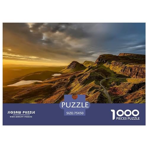 Schottland-Puzzle, 1000 Teile, für Erwachsene, Puzzle, Lernspiele, 1000 Teile (75 x 50 cm) von ZEBWAY