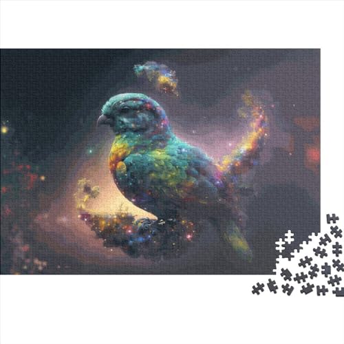 Spirit Animal Parrot Gifts 1000-teiliges Puzzle für Erwachsene – Holzpuzzles – Entspannungspuzzlespiele – Denksport-Puzzle 1000 Teile (75 x 50 cm) von ZEBWAY