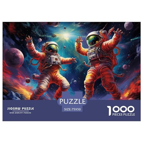 Sternenhimmel-Astronaut 1000-teiliges Puzzle für Erwachsene – Puzzles für Teenager – Geschenke – Holzpuzzles – Entspannungspuzzlespiele – Denksport-Puzzle 1000 Teile (75 x 50 cm) von ZEBWAY