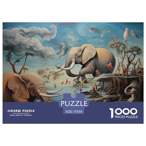 Tiere WallArt Puzzles 1000 Teile für Erwachsene Puzzles für Erwachsene 1000 Teile Puzzle Lernspiele 1000 Teile (75 x 50 cm) von ZEBWAY