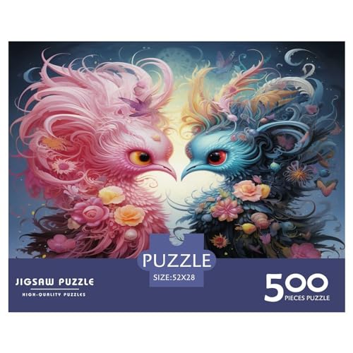 Vogel-Puzzle, 500 Teile, für Erwachsene, Puzzle für Erwachsene, 500 Teile, Lernspiele, 500 Teile (52 x 38 cm) von ZEBWAY
