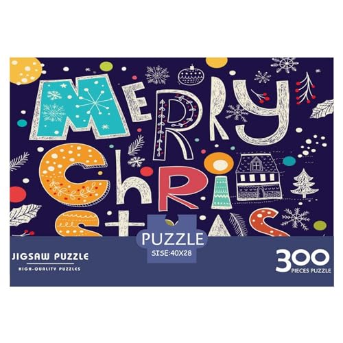 Weihnachtspuzzle für Erwachsene, 300 Teile, Puzzles für Teenager, Kinder, kreative Puzzles, Familie, herausfordernde Spiele, Spielzeug, Geschenke, 300 Teile (40 x 28 cm) von ZEBWAY