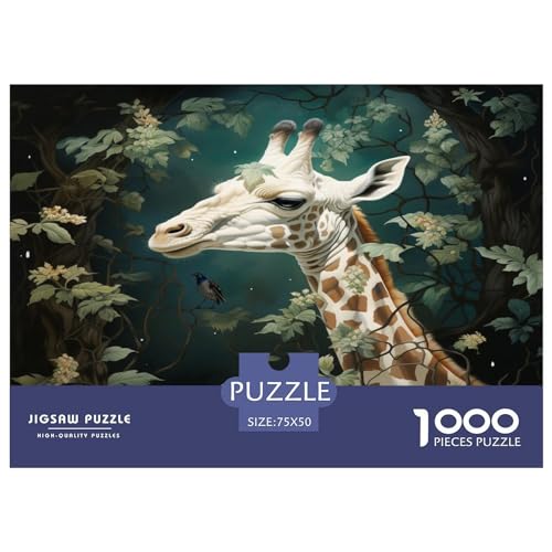 White_Giraffe Puzzles 1000 Teile für Erwachsene Puzzles für Erwachsene 1000 Teile Puzzle Lernspiele 1000 Teile (75 x 50 cm) von ZEBWAY