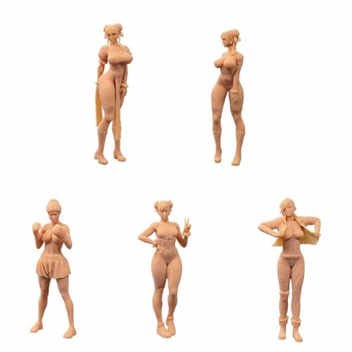 ZEDACAKAI (5 Stück 1/35 Figur Anime Boxmädchen trägt ein Qipao-Beauty-Modell. Miniatur-Szene GK muss selbst gefärbt werden ZEDACAKAI (5 Stück 1/35 Figur Anime Boxmädchen trägt ein Qipao-Beauty-Modell. Miniatur-Szene GK muss selbst gefärbt werden von ZEDACAKAI
