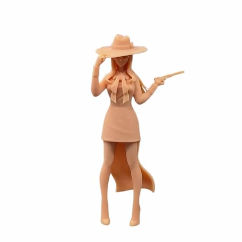 ZEDACAKAI 1/43 Figur Anime Girl with a Gun Male Knight With Gun Model Miniature scene GK Need To Be Colored By Yourself No8 von ZEDACAKAI