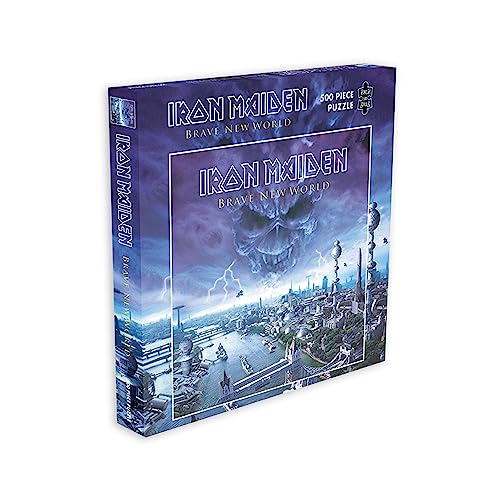 ZEE COMPANY Iron Maiden Jigsaw Puzzle Brave Nue World Album Cover offiziell Blau 500 Piece von ZEE PRODUCTIONS
