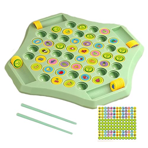 Flip Match Board Game, Memory Checkerboard Over Card Board, Fruit and Animal Flip Board Game for Kids, Flip Match Memory Chess Game (Fruit) von ZEID