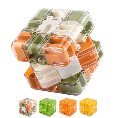 Large 3D Puzzle Maze Cube - Engaging Brain Teaser Toy, 3D Magic Cube Maze Ball Puzzle (1Pc Two-Tone) von ZEID