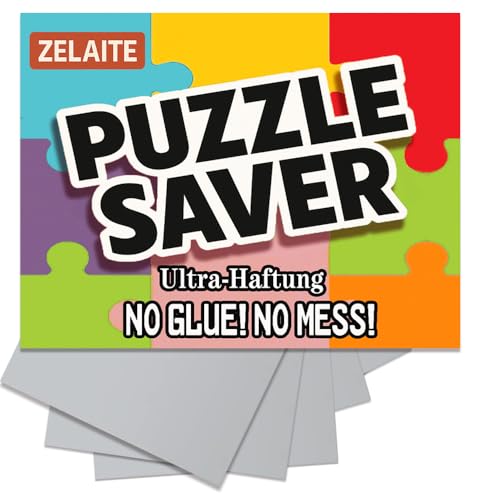Ultra-Haftung Puzzle Klebefolie, puzzle Saver Folie Selbstklebend, 16 Super Puzzle Kleber Transparent zum Erhalt von 2 x 1000 Teile Puzzles und zum Schutz der Puzzles in nur wenigen Minuten (32) von ZELAITE