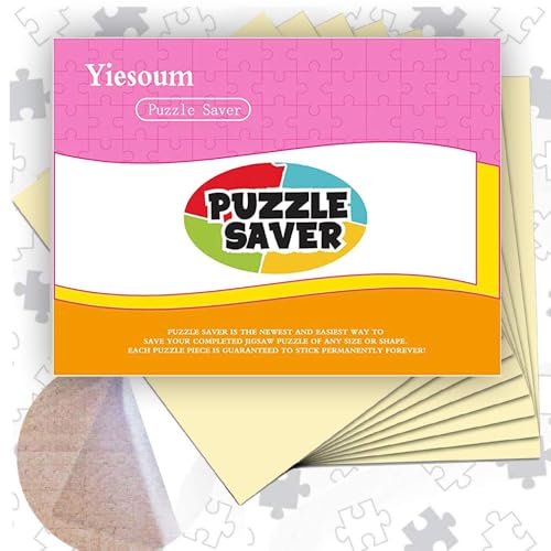 ZELAITE 32 Super Puzzle Kleber transparent, Puzzle Saver, Puzzle Folie selbstklebend, Puzzle Saver can fix The Puzzle, Optimal für 4 x 1000 Teile oder 8 x 500 Teile Puzzle (32) von ZELAITE