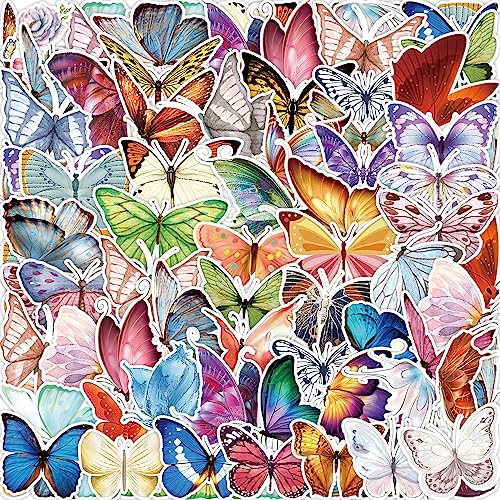 ZELAITE 50 Stück Schmetterling Aufkleber für Kinder Mädchen, wasserdichte Vinyl Stickers Set für Wasserflaschen, Fahrrad, Roller, Helm, Notebook, Kindergeburtstag ZELAITE 50 Stück Schmetterling Aufkleber für Kinder Mädchen, wasserdichte Vinyl Stickers Set für Wasserflaschen, Fahrrad, Roller, Helm, Notebook, Kindergeburtstag von ZELAITE