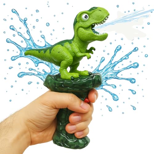 ZELAITE Dinosaurier Wasserpistole für Kinder, Wasserspritzpistole Spielzeug 6-8 Meter für Jungen und Mädchen Erwachsene Dino Spritzpistole Wasser Water Gun für Party Garten Schwimmbad Strand (A) von ZELAITE