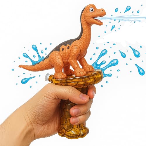 ZELAITE Dinosaurier Wasserpistole für Kinder, Wasserspritzpistole Spielzeug 6-8 Meter für Jungen und Mädchen Erwachsene Dino Spritzpistole Wasser Water Gun für Party Garten Schwimmbad Strand (C) von ZELAITE
