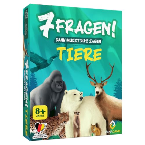 Zenagame 3163762, 7 Fragen! Dann musst du's Sagen!, Tiere, Tierquiz, Quizspiel ab 8 Jahren, Kinderquiz, Wissenspiel für Kinder Zenagame 3163762, 7 Fragen! Dann musst du's Sagen!, Tiere, Tierquiz, Quizspiel ab 8 Jahren, Kinderquiz, Wissenspiel für Kinder von ZENAGAME