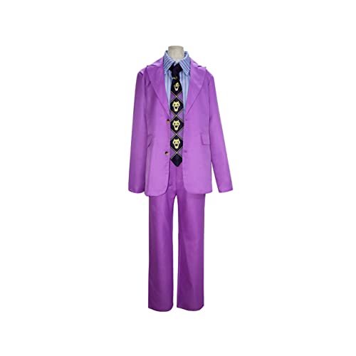 ZENAHA Anime Kira Yoshikage Cosplay Kostüm Herren Lila Uniform Set Karneval Anzug,XL-Purple ZENAHA Anime Kira Yoshikage Cosplay Kostüm Herren Lila Uniform Set Karneval Anzug,XL-Purple von ZENAHA