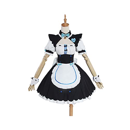 ZENAHA Anime Vanilla Chocola Cosplay Kostüm Chocolate Maid Lolita Kleid Halloween,3XL-Blue von ZENAHA