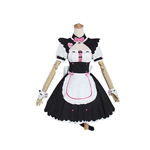 ZENAHA Anime Vanilla Chocola Cosplay Kostüm Chocolate Maid Lolita Kleid Halloween,S-Pink von ZENAHA