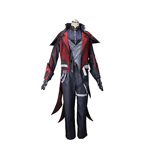 ZENAHA Diluc Ragnvindr Cosplay Kostüm -Spiel Charakter Uniform Full Set Halloween Outfit,XXL-Set von ZENAHA