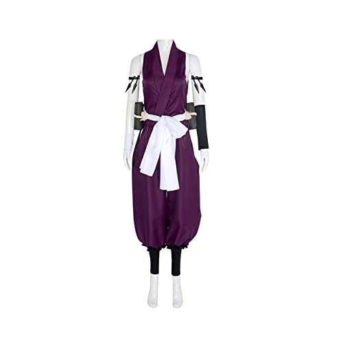 ZENAHA Erwachsene Cosplay Kostüm Purple Kimono Uniform Halloween Outfit Set,Purple-3XL von ZENAHA