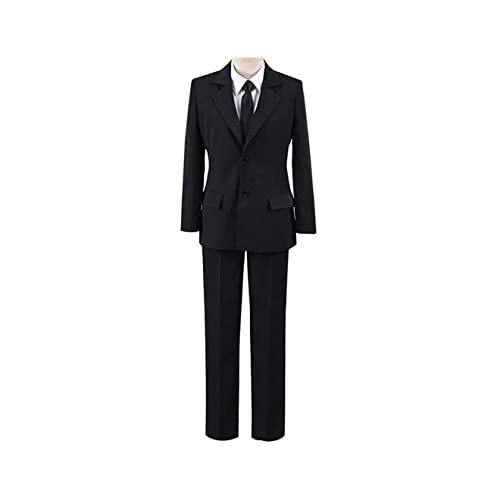ZENAHA Hayakawa Aki Cosplay Kostüm Halloween Black Coppants Hemden Binden Sie Volles Set,XXL-Black von ZENAHA