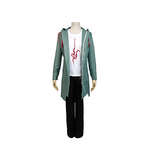 ZENAHA Nagito Komaeda Cosplay Kostüm Anime Green Jacke Unregelmäßige Hemt-Shirt Hosen,Set-XXL ZENAHA Nagito Komaeda Cosplay Kostüm Anime Green Jacke Unregelmäßige Hemt-Shirt Hosen,Set-XXL von ZENAHA