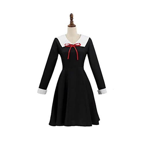 ZENAHA Shinomiya Kaguya Cosplay Kostüm Schule Uniform Schwarzes Kleid Mit Kopfbedeckung,XL-Black ZENAHA Shinomiya Kaguya Cosplay Kostüm Schule Uniform Schwarzes Kleid Mit Kopfbedeckung,XL-Black von ZENAHA