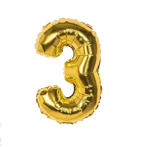 ZENZERO® - Ballon für Partys verschiedene Muster - Mylar - Größe 35 cm - Stücke: (Größe 3, Farbe gold) von ZENZERO