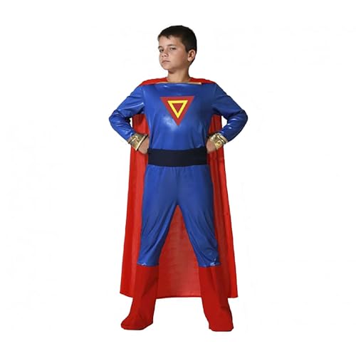 ZENZERO® - Kostüm für Partys - Karneval - HALLOWEEN - PARTY - Kleid in verschiedenen Mustern - Verschiedene Größen erhältlich - Kleid für Mädchen und Jungen - 1 Anzug (7-9 Jahre, Superheld - MAN) von ZENZERO