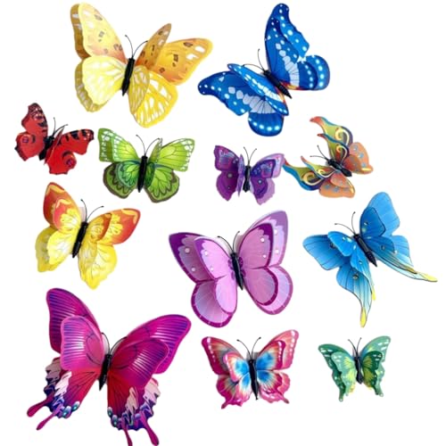 24 bunte Schmetterling-Kuchenaufsätze, Kuchendekorationen, Kucheneinsatz für Geburtstagsdekorationen 24 bunte Schmetterling-Kuchenaufsätze, Kuchendekorationen, Kucheneinsatz für Geburtstagsdekorationen von ZEPFJHE