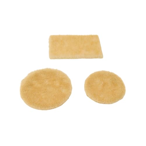 3vieces Weiche Plüsch Teppich Für Miniaturpuppenhausmöbel Kinder Spielhaus Bodenmatte Figur Szene Display Dekoration Doll Haus Plüsch Teppich von ZEPFJHE
