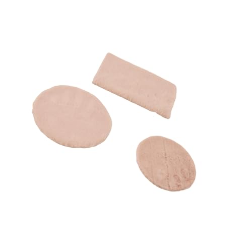 3vieces Weiche Plüsch Teppich Für Miniaturpuppenhausmöbel Kinder Spielhaus Bodenmatte Figur Szene Display Dekoration Doll Haus Plüsch Teppich von ZEPFJHE