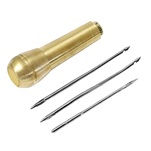 4 Stück Leinwand Leder Nähahle Taper Stitcher mit Metallgriff Hand Häkeln Nähen Schuhe Reparatur Werkzeuge von ZEPFJHE