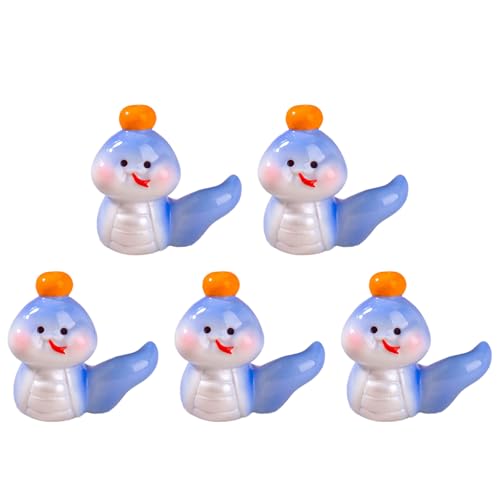 5 Stück Sternzeichen Farbwechselnde Schlangenharz-Figur für Kuchenaufsätze, Miniatur-Miniaturen, dekoratives Ornament, Jahr der Dekorationen von ZEPFJHE