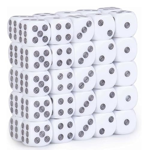 ZEPFJHE Acryl 16mm Dices Set White Six Sided Dices Cubes Mit Punkten Spielen Square Block Kinder Mathematikunterricht Bildungsspielzeug ZEPFJHE Acryl 16mm Dices Set White Six Sided Dices Cubes Mit Punkten Spielen Square Block Kinder Mathematikunterricht Bildungsspielzeug von ZEPFJHE
