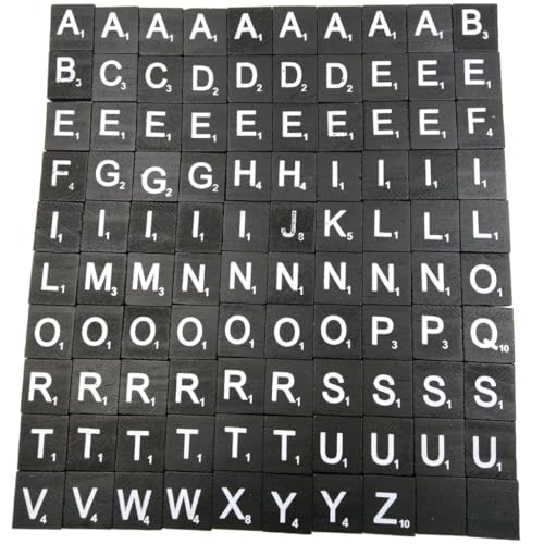 Alphabet-Buchstaben-Holz-Puzzle-Spiel für Kinder und Erwachsene, verbessert kognitive Fähigkeiten und lustige Lernrequisiten, 100 Stück von ZEPFJHE