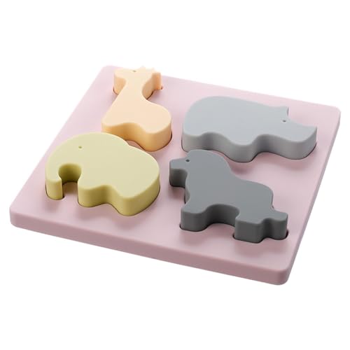Baby Soft Nesting Sortieren Stapeln Spielzeug Silikon Beißblock Tierformerkennung Lernspielzeug für von ZEPFJHE