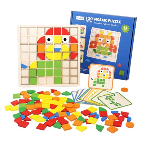 Buntes Holzpuzzle-Spielzeug, Puzzle-Block, Lernspielzeug für Kinder, Hand-Augen-Koordinationsspielzeug Buntes Holzpuzzle-Spielzeug, Puzzle-Block, Lernspielzeug für Kinder, Hand-Augen-Koordinationsspielzeug von ZEPFJHE