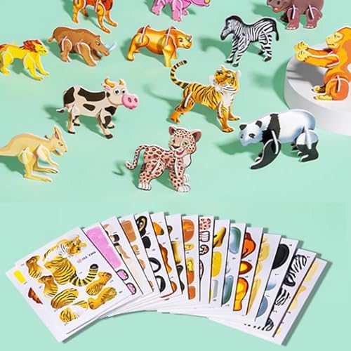 Buntes Puzzle-Spielzeug, Cartoon-Tier-Thema, Puzzle-Block, Lernspielzeug für Kinder, Hand-Augen-Koordinationsspielzeug, 25 Stück Buntes Puzzle-Spielzeug, Cartoon-Tier-Thema, Puzzle-Block, Lernspielzeug für Kinder, Hand-Augen-Koordinationsspielzeug, 25 Stück von ZEPFJHE