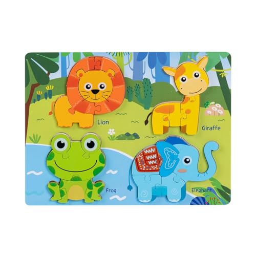 Cartoon Puzzle Holzform Puzzle Spielzeug für Kinder Zeichenbrett Spielzeug für Kind Feinmotorik Spielzeug Kindergarten Kinder von ZEPFJHE