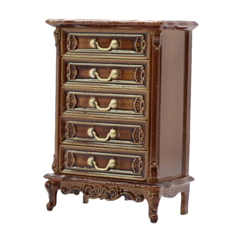 ZEPFJHE Dollhouses Möbel Spielzeug Miniaturschrank Modell Möbelkiste Für Schubladen Für Kreative Rollenspiele Szene Dekoration Dollhouses Display von ZEPFJHE