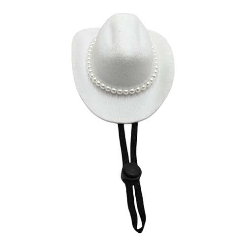 Eleganter Fedoras Hut für Hunde Urlaub Perlen Kopfbedeckung Kostüm Kopfbedeckung Hund Katzen Halloween Requisiten für Katzen Cowboyhut Groß Klein Kostüm Eleganter Fedoras Hut für Hunde Urlaub Perlen Kopfbedeckung Kostüm Kopfbedeckung Hund Katzen Halloween Requisiten für Katzen Cowboyhut Groß Klein Kostüm von ZEPFJHE